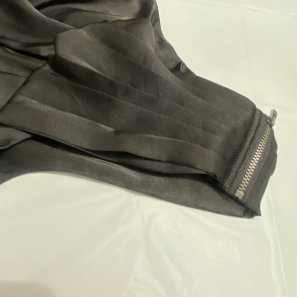 A/X Armani Exchange One Shoulder Zipper Black Cocktail Party Dress Size 2 Club - Picture 11 of 13